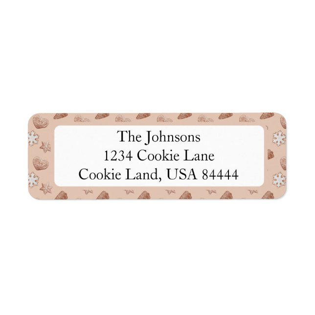 Etiqueta Endereço de Devolução do Cookie Exchange (Frente)