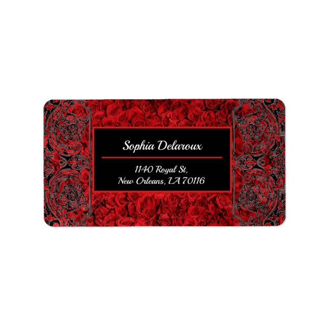 Etiqueta Endereço de devolução do estilo New Orleans (Frente)