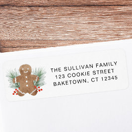 Etiqueta Endereço de devolução do Gingerpão Cookie