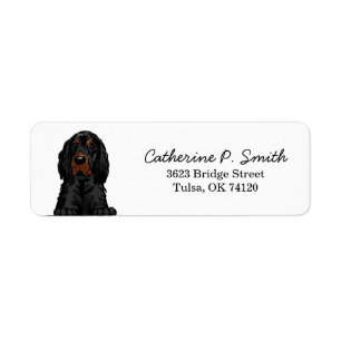 Etiqueta Endereço de devolução do Gordon Setter