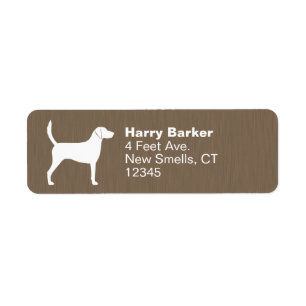 Etiqueta Endereço de Devolução do Harrier Dog Silhouette