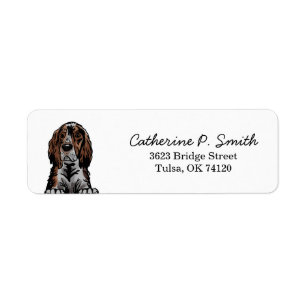 Etiqueta Endereço de devolução do Irish Setter