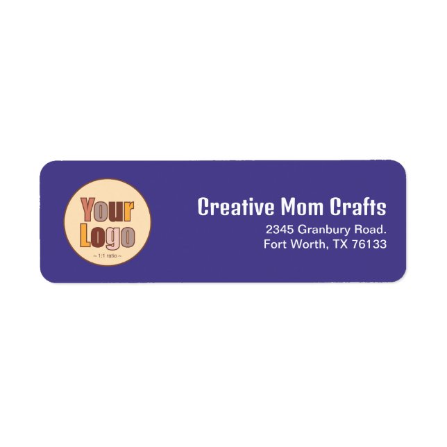 Etiqueta Endereço de devolução do logotipo de empresa minim (Frente)