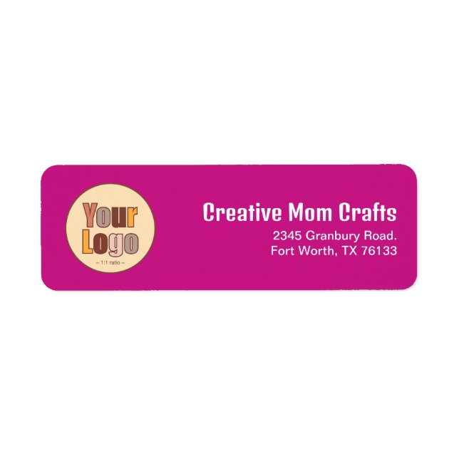 Etiqueta Endereço de devolução do logotipo de empresa minim (Frente)