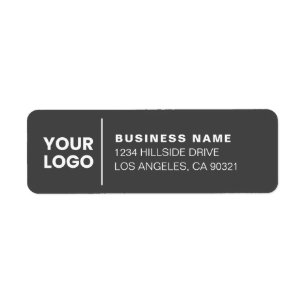 Etiqueta Endereço de devolução do logotipo de empresa moder