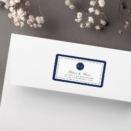 Etiqueta Endereço de devolução do Monograma de Cor Personal