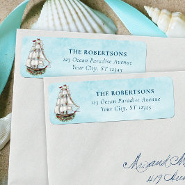 Etiqueta Endereço de devolução do navio de navegação náutic