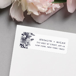 Etiqueta Endereço de devolução do Orchid Midnight