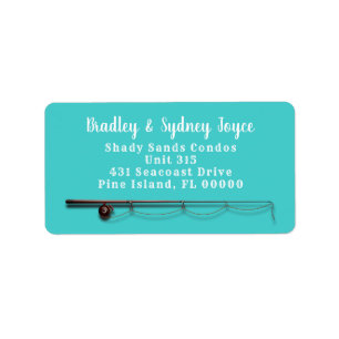 Etiqueta Endereço de devolução do pescador Rod