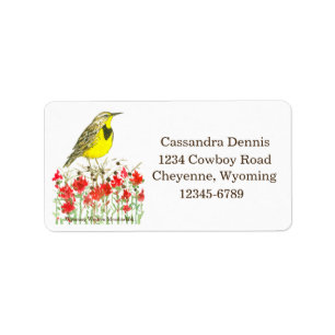 Etiqueta Endereço de devolução do West Meadowlark Wyoming