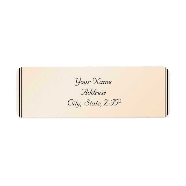 Etiqueta Endereço de devolução Elegance do Eggshell (Frente)