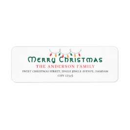 Etiqueta Endereço de Devolução Elegante de Natal Simples