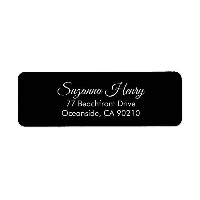 Etiqueta Endereço de devolução _elegante endereço de devolu (Frente)