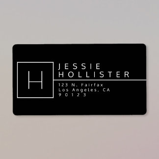 Etiqueta Endereço de Devolução em Branco e Preto