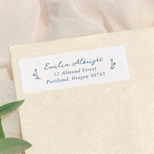 Etiqueta Endereço de Devolução Floral Vintage Caprichoso