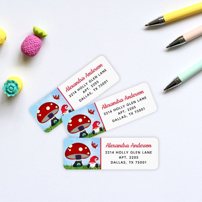 Etiqueta Endereço de devolução inicial do Gnomo (Criador carregado)