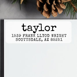 Etiqueta Endereço de devolução mínima para máquinas de escr