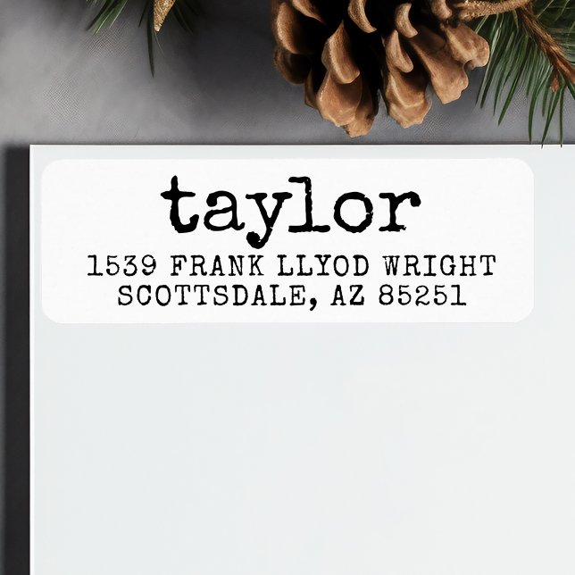 Etiqueta Endereço de devolução mínima para máquinas de escr (Criador carregado)