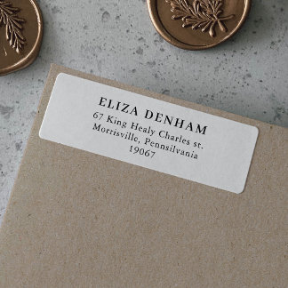 Etiqueta Endereço de devolução minimalista moderno formal