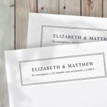 Endereço de devolução moderno e simples