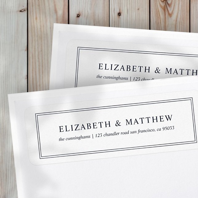 Etiqueta Endereço de devolução moderno e simples (Criador carregado)