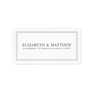 Etiqueta Endereço de Devolução Moderno Simples