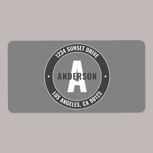 Etiqueta Endereço De Devolução Negrito Etc.| Cinza (Criador carregado)