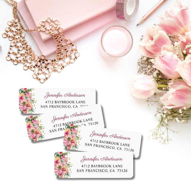 Etiqueta Endereço de devolução oral tropical (Criador carregado)