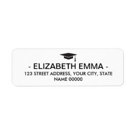 Etiqueta Endereço de devolução para gradação de tipografia 