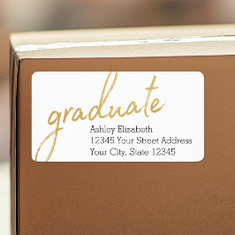 Etiqueta Endereço de devolução para graduação moderna do Fo