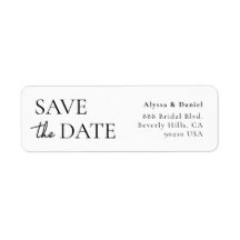 Endereço de devolução para Save the Date de casame