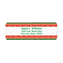 Etiqueta Endereço de devolução personalizada de feriado ver