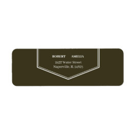 Etiqueta Endereço de devolução personalizada verde simples