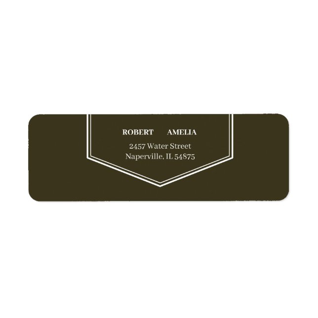 Etiqueta Endereço de devolução personalizada verde simples (Frente)