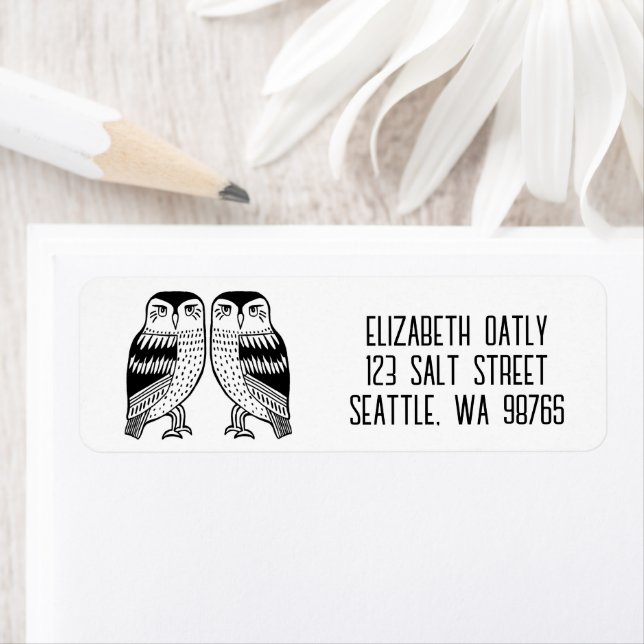 Etiqueta Endereço de Devolução PERSONALIZADO do Desenho da  (Insitu)