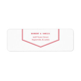 Etiqueta Endereço de devolução personalizado simples de Ros