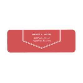 Etiqueta Endereço de devolução personalizado simples Rosa