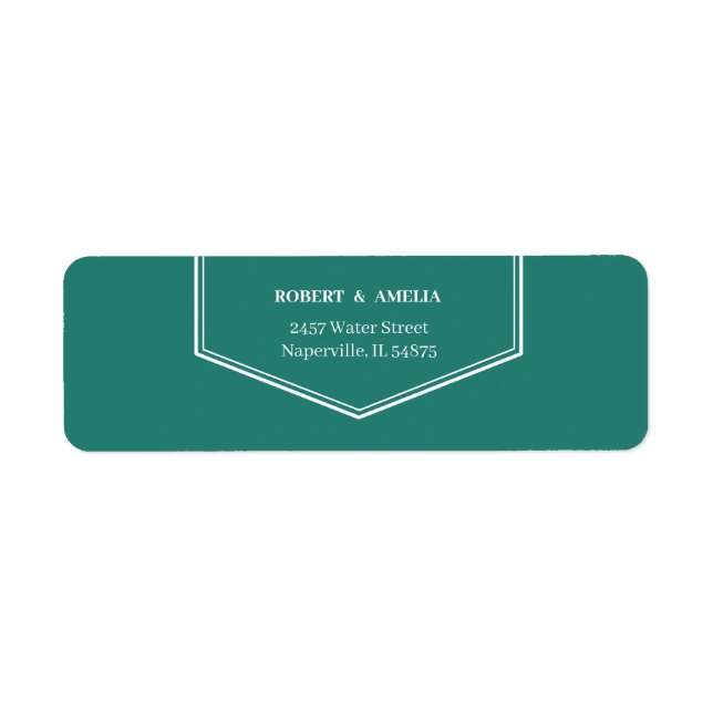 Etiqueta Endereço de devolução personalizado verde simples (Frente)