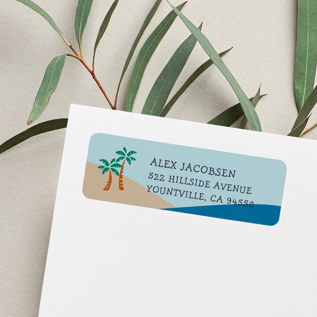 Etiqueta Endereço de devolução Pirate Beach (Criador carregado)