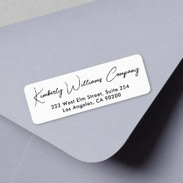 Etiqueta Endereço de Devolução Profissional de Script Moder