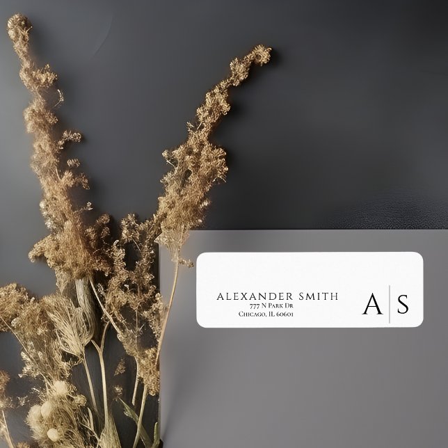 Etiqueta Endereço de devolução profissional simples minimal (Criador carregado)