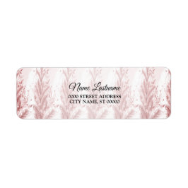 Etiqueta Endereço de devolução Red Christmas Pine Tree Neve