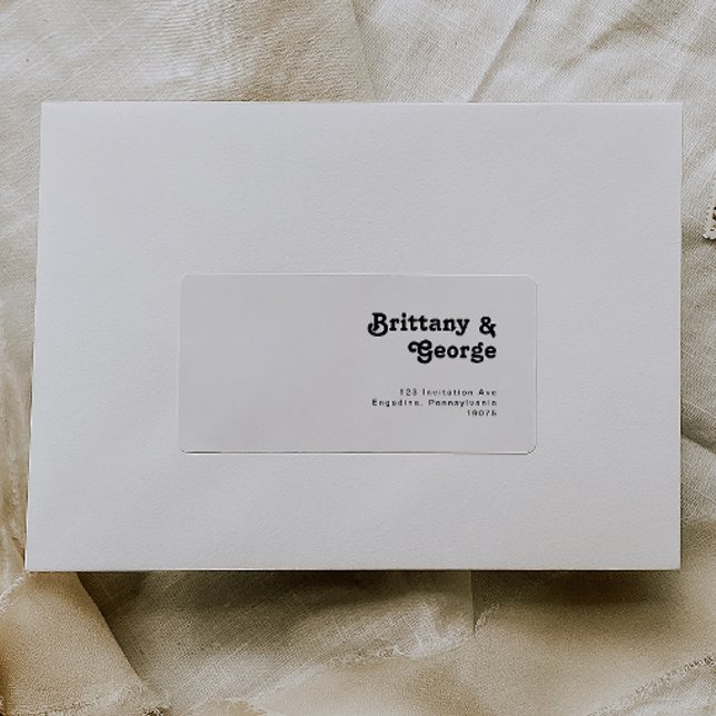 Etiqueta Endereço de Devolução RSVP de Casamento de Letra R (Criador carregado)