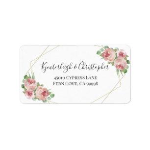 Etiqueta Endereço de devolução RSVP de Casamento Geomét
