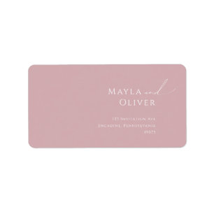 Etiqueta Endereço de Devolução RSVP de Rosa de Casamento de