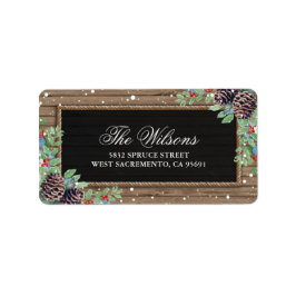 Etiqueta Endereço de devolução sazonal russo do Natal