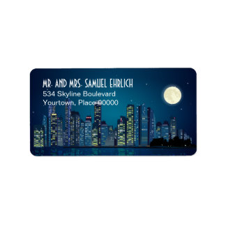 Etiqueta Endereço de devolução Skyline da Cidade