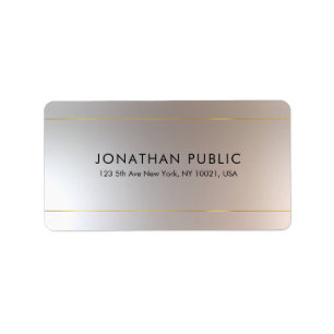 Etiqueta Endereço de devolução superior do Elegante Dourado