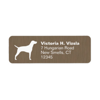 Etiqueta Endereço de devolução Vizsla Silhouette húngaro