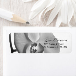 Etiqueta Endereço de devolução White Orchid